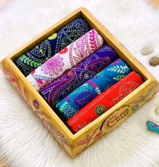 Jamalpuri gorgeous nakshi Katha (5-piece) "1pis ac nakshi Katha free"